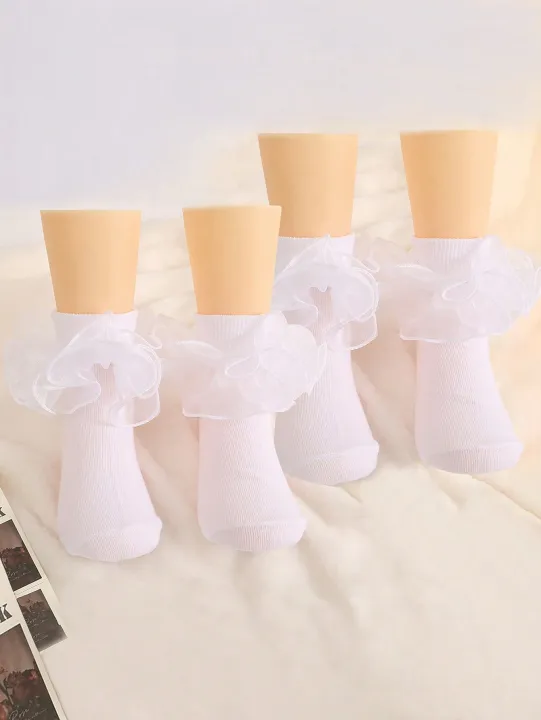 2%20Pairs%20of%20Children's%20Ruffled%20Princess%20Short%20Socks,%20White%20and%20Black%20Thin%20Dance%20Socks%20for%20Girls%20Aged%201-12,%20Suitable%20for%20Daily%20Wear%20in%20All%20Seasons%20-%20Image%202