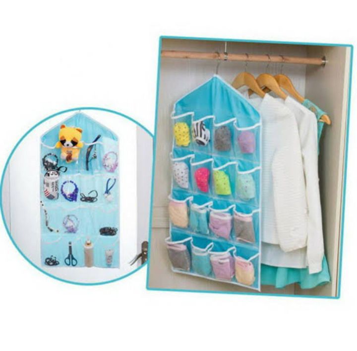 Hanging organizer 16 pockets washable