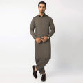 Junaid Jamshed Men - Mud Grey Unstitched Fabric JJMS-3868/S26/JJ11003-B. 