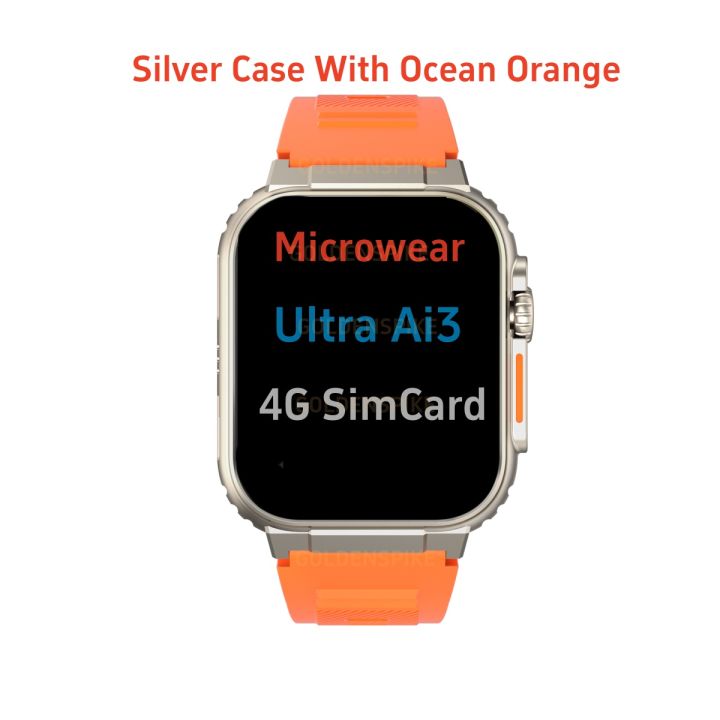 Microwear%20Ultra%20Ai3%20Smartwatch%204G%20SIM%20Card%20Android%202.2''%20448*528%20Amoled%20Health%20Monitoring%20180%C2%B0%20Rotary%20camera%20256GB%20Smart%20Watch%20-%20Image%207