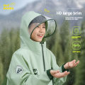 boys and girls for school students full body rain protection backpack seats one-piece raincoats.