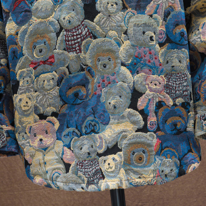 Men%20Teddy%20Bear%203/4%20Sleeve%20Jacket%20Fashion%20Animal%20Pattern%20Coat%20Jacquard%20Woven%20Top%20Outerwear%20-%20Image%204