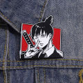 Anime Chainsaw Man The Movie Reze Arc Cosplay Brooch Hayakawa Aki Badge Costume Metal Corsage Pins Backpack Decoration. 