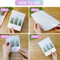 50 Sheets Star Pattern Size: 2.9X 4.1 Inch Holographic Sticker Paper Glitter Clear Holographic Overlay Cold Laminating Film.