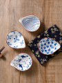 4pcs Ceramic Plate Japanese Style Household Seasoning Pottery Mini Dipping Dish Sushi Soy Sauce Snack Tableware. 