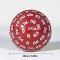 D100 Dice Polyhedral Acrylic 100 Sided Dices with Bag for Table Board Role Playing Game Bar Funny Party Entertaiment. 