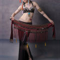 US New Belly Dance Hip Scarf Coin Belt Tribal Costume Fringe Tassel Belt Copper Belly Dancing Waist Tribal Design Conins Belt.