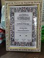 Special day calendar / Nikah nama / Marriage certificate, ( With pen & without pen)  glass and plastic high quality frame ( fully customisable) with different different colour frame ( free delivery) ( Size- 10/12). 