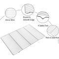 304 Stainless Steel Baking Tray Set with Grill Metal Rectangular Cooling Rack Grilling Tools BBQ for Kitchen Outdoor Camping.
