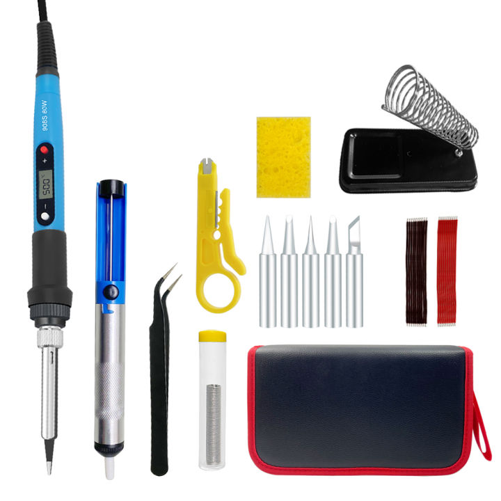 Soldering iron adjustable temperature 80W LCD solder welding tools