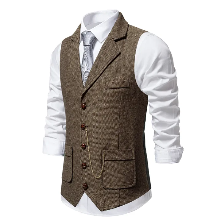 Men's%20Retro%20Lapel%20Chain%20Vest%20Fashion%20Herringbone%20Coarse%20Tweed%20Pockets%20Suit%20Vest%20British%20Casual%20Vintage%20Gentleman%20Leisure%20Party%20-%20Image%205