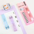 KHINSUN Paper Clipper Staplers Push Clamp File Documents Binding Tool Stapling Machine Paper Clips With Refills Office Supplies. 