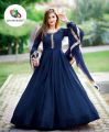 Embroidered Chiffon Maxi Dress for Women - Kaya Work on Neck and Sleeves, Lace Dupatta, 3-Piece Set, Ready-to-Wear. 
