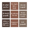 6 pcs Self love aesthetic sticker quotes for your journals. 