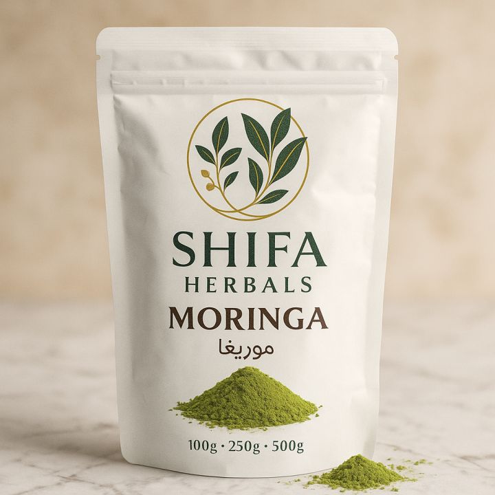 SHIFA Herbals Moringa Powder | 100g, 250g, 500g | Organic & Pure | super food | extract by LEAF | Shifa herbals Since 1975