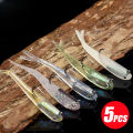 5pcs Silicone Fishing Lures Soft Artificial Bait with Hooks for Saltwater and Freshwater.