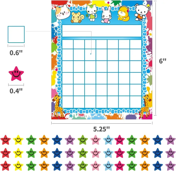 80%20Pack%20Classroom%20Incentive%20%20Reward%20Chart%20for%202%20Designs%20with%202400%20Pieces%20Colorful%20Star%20Stickers%20for%20Students%20Classroom%20Teaching%20-%20Image%205