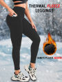 Womens Thermal Fleece Lined High Waisted with Pockets Leggings, Workout Winter Warm Tights Soft Yoga Running Pants.