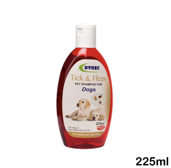 View of Dymec Tick & Fleas Shampoo for Cats & Dogs – 225ml + Free 15ml Herbal ...