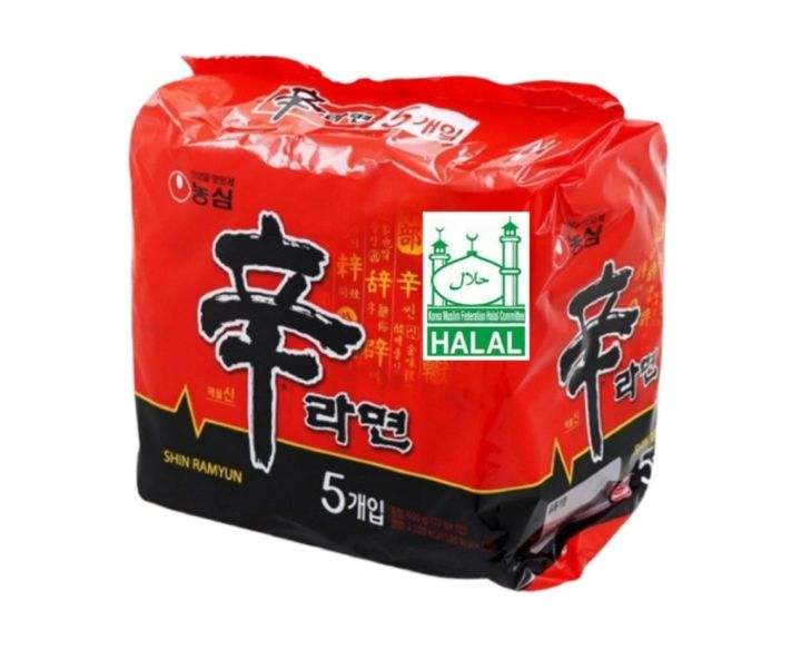 Korean Shin Ramen(𝟭𝟮𝟬 𝗴 × 𝟱 𝗽𝗮𝗰𝗸𝗲𝘁𝘀)