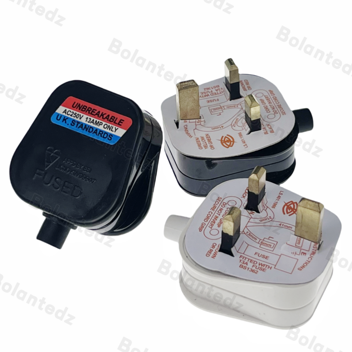 High%20Quality%20Black/White%203%20Pin%20UK%20Mains%20Top%20Plug%2013A%20Appliance%20Power%20Socket%20Fuse%20Adapter%20Household,British%20plug%20assembly%20type%20BK%20-%20Image%202