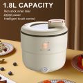 Electric Rice Cooker 1.8L Multifunctional Rice Cooker Maker Double Layers Anti Stick Coating Anti Scald for Noodles.