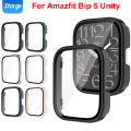 PC+Glass for Amazfit Bip 5 Unity Case Smart Watch Screen Protector All Around Cover Protective Bumpers for Amazfit Bip 5 Unity. 