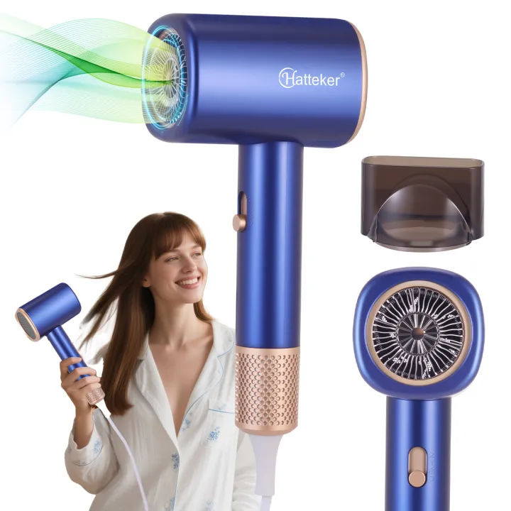 Hatteker Negative Ion Hairdryer Mini T-Type Electric Blow Dryer for ...
