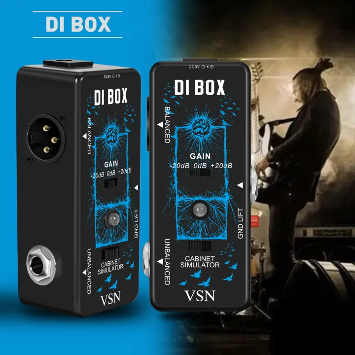 VSN Di Box Guitar Pedal Direct Box Guitar Passive DI Box With Cabinet ...