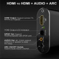 HDMI audio extractor 4K 60Hz HDMI 2.0 Audio Extractor ARC Splitter 5.1 Ch HDMI to toslink audio converter for PS5 Xbox series X. 