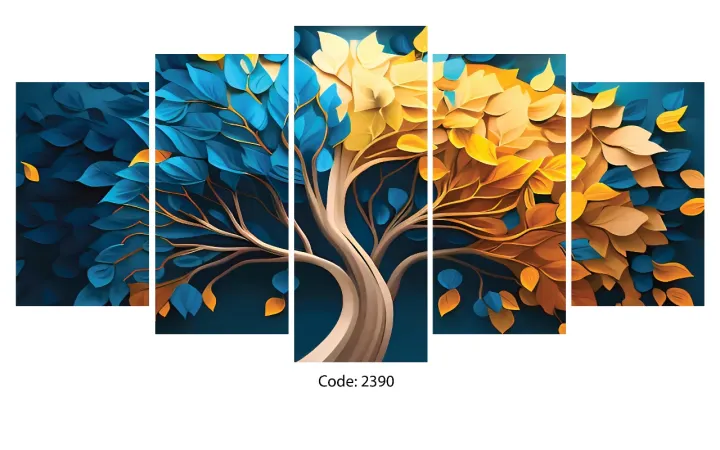 Canvas%20Printing%20Custom%20Oil%20Painting%205%20Piece%2018/36''%20Inch%20Wall%20Painting%20Flowers%20Paintings%20Art%20Sets%20-%20Image%203