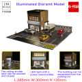GFans 1/64 Scale Car Garage Miniatures Model Car Parking Lot Diecast Scene Display Vehicle Scene Toy Background Collection.