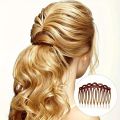 2Pcs French Hair Comb Hair Accessories Straight Teeth Hair Clip Hair Side Comb Bridal Wedding Veil Comb Retro Weaving Effect. 