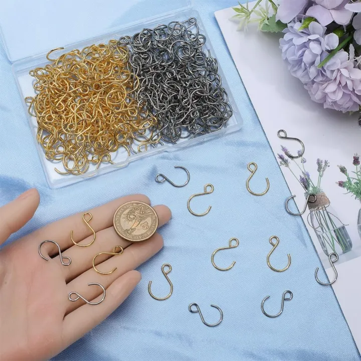 1%20Box%20300pcs%20S%20Shaped%20Hooks%20Stainless%20Steel%20Small%20S%20Shape%20Hooks%20Tiny%20Small%20Golden%20Silver%20Metal%20s%20Hangers%20Ornaments%20Hook%20-%20Image%203