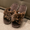 Women's Household Open Toe Slippers Four Seasons Indoor Floor Comfortable Fashion Fluffy Slippers Soft Spring And Autumn Couple.