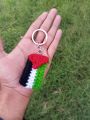 Palestine crochet keychain and painted canvas. 