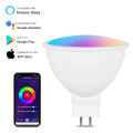 Suidhome Smart LED Bulb WIFI Connect GU5.3/MR16 DC12V Mini Spotlight 5W Lamp Work With Alexa Google Home RGBCW Color Changing lightify. 
