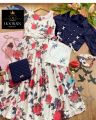 2 piece Stylish maxi with saperate belt + denim jacket. 