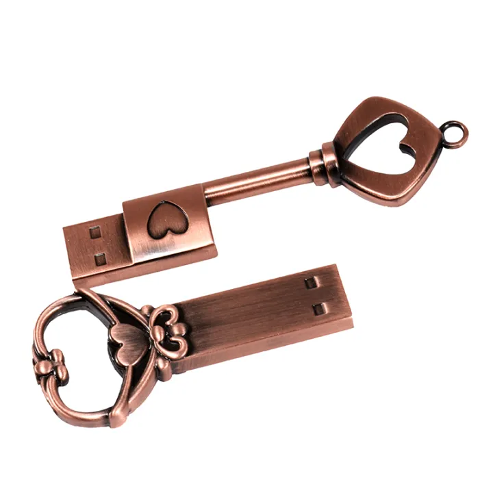 copper%20love%20heart%20shaped%20key%20usb%20flash%20drive%20pendrive%20pen%20drive%204gb%208GB%2016gb%2032gb%2064GB%20metal%20keys%20memory%20Stick%20wedding%20%20-%20Image%206