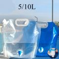 5/10L Camping Water Bag Portable Folding Water Bucket Large Water Container Outdoor Travel Collapsible Pouch Can Camping Supplie. 
