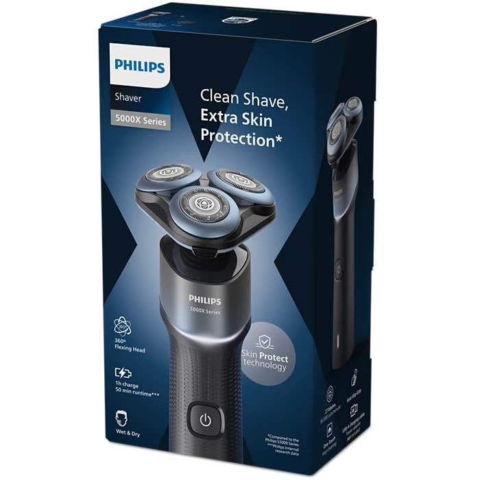 Philips Wet and Dry Electric Shaver Series 5000X with 360-D Flex Heads -X 5006/00