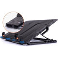 Slim And Portable USB Powered Laptop Cooling Pad With Adjustable Height, Ergonomic Design, And Advanced Airflow Technology. 