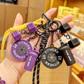Detachable Barbell Plates Keychain Water Cups INS Simulation Dumbbells Keyring Creative Dopamine Fitness Series Pendant. 