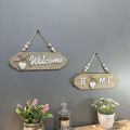 1Pc Wooden Door Sign Welcome Hang Up Welcome Guests in Front of The Door Home Decoration Sign Bow Creative Hang Up.