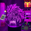 nime Goku Vegeta Dragon Ball Z Super Saiyan 3D Lamp LED Night Light Goku Jiren Broly Table Lamp Gift 7/16 Colors USB charging. 