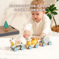 Wooden Stacking Train Toy Wooden Sorting Building Blocks Fine Motor Montessori Early Learning Toy for Toddlers Boys Girls . 