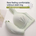 Women's Steel-free Comfortable Breathable Front-closing Bra With Gathered Back Plus-size Underwear With Beautiful Back Design. 