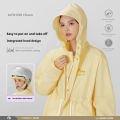 Adult Long Waist Windbreaker Raincoat for Women Full Body Rainstorm Proof Electric Bike Riding Waterproof Coat.