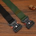 Men's Belt Outdoor Hunting Tactical Mens Belt Multifunctional Combat Survival High Quality Canvas Nylon Mens Belt Sport Belt.