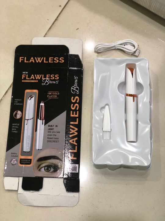 USB Rechargeable Gold-Plated Pencil Flawless Facial Hair Remover Original Rechargeable Hair Remover with USB Cable USB Flawless Hair Remover Machine
